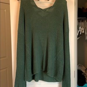 Oversized green sweater